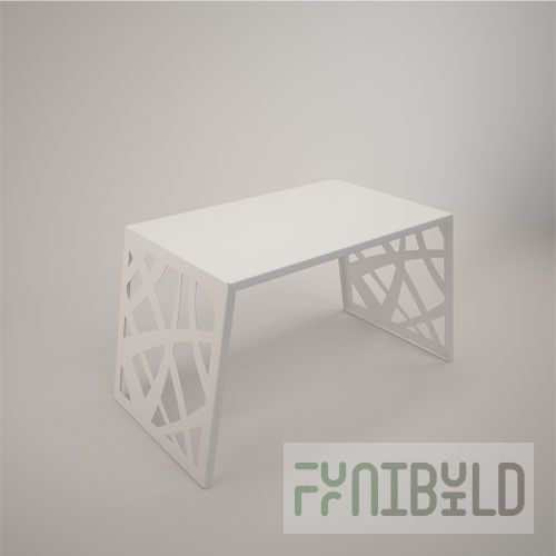Metal demonstration table Grass