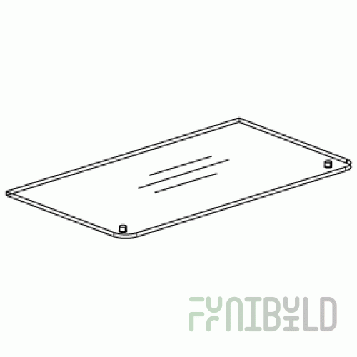 Glass shelf for T-bracket