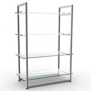 NK 208.GL \ Shelf unit with transparent shelves