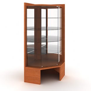 OVG191-VS \ Showcase with shelves and mirrored back wall