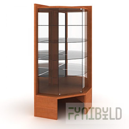 OVG191-VS - Showcase with shelves and mirrored back wall