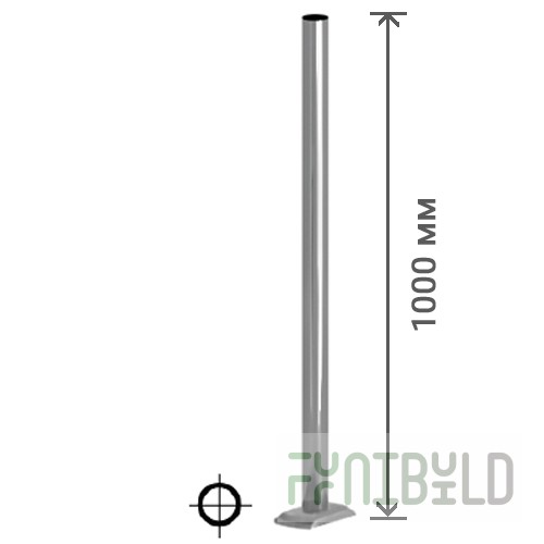 SW.050.100-1.NB - Post without holes