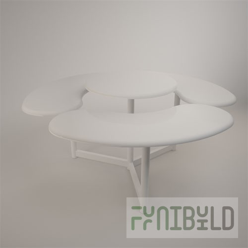 Two-tiered demonstration table (MDF with painting)