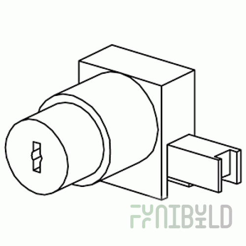 Lock in profile 97085 for sliding doors to roller 16001