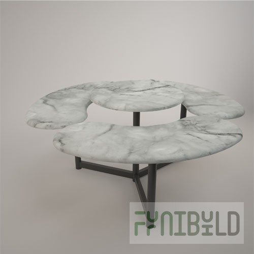 Two-tiered demonstration table (MDF under PVC film)