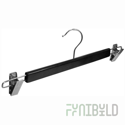 WS 006 - Wooden clothes hangers with clips (clips)