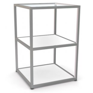 NK 309.GL \ 3-tier counter with transparent shelves L600