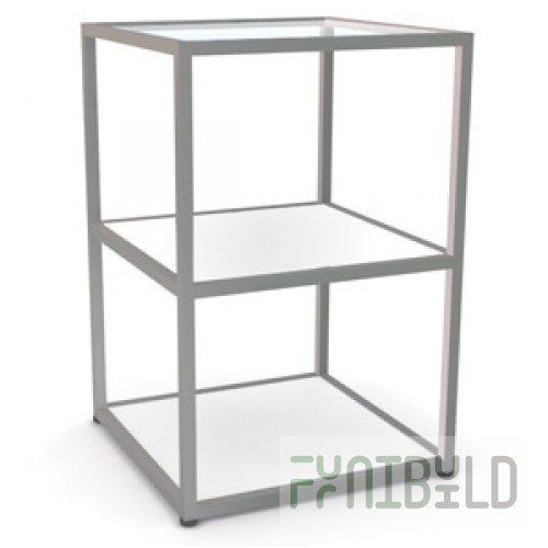 NK 309.GL - 3-tier counter with transparent shelves L600