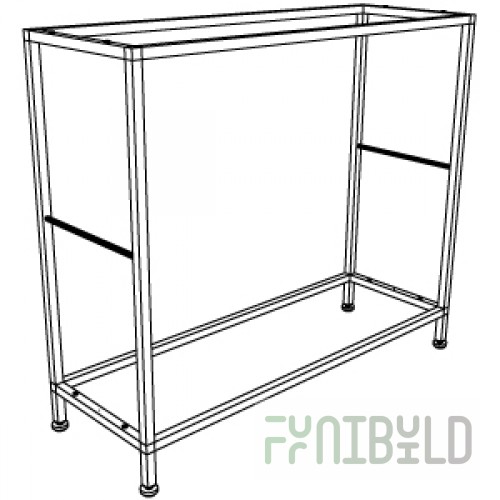Frame of the rack satin 1000x500x875 (pipe 20x20)