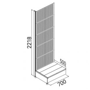 Perforated rack without shelves