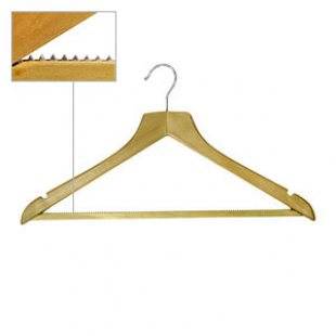 WS 010 \ Wooden clothes hangers (with crossbar)