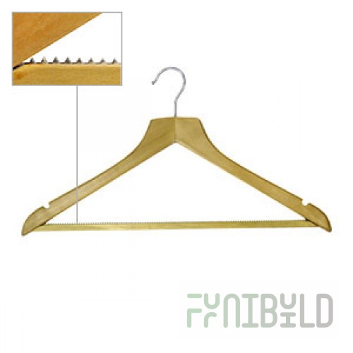 WS 010 - Wooden clothes hangers (with crossbar)