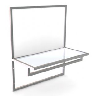 NK 103.GL \ Hanging hanger L-900mm with transparent shelf