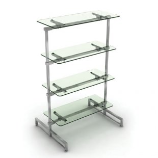 Hanger with glass shelves