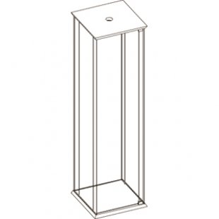 OKP.001 \ Showcase with lighting, without shelves and supports (door + lock)