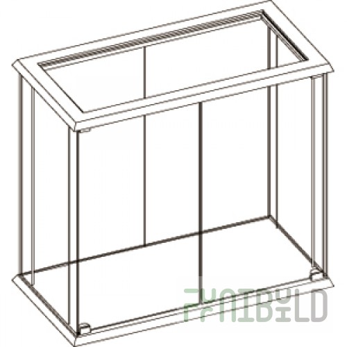 OKP.004 - Counter without shelves and supports (2 doors + lock)