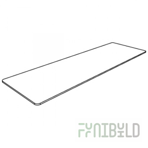 Top shelf glass matte 700x360x8