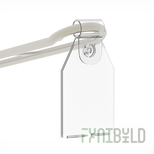 Folding price tag holder PP-TAG on double hook (Euro hook)