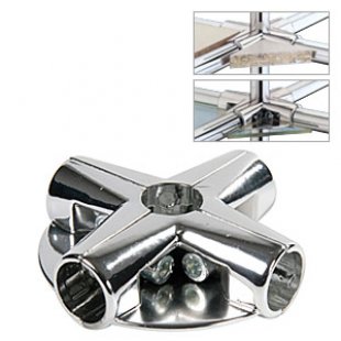 U-12 \ Corner connector 5 pipes with 2 shelves