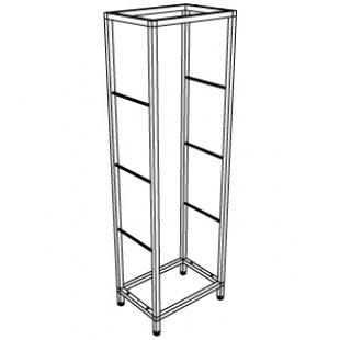 Frame of the rack satin 500x350x1620 (pipe 25x25)