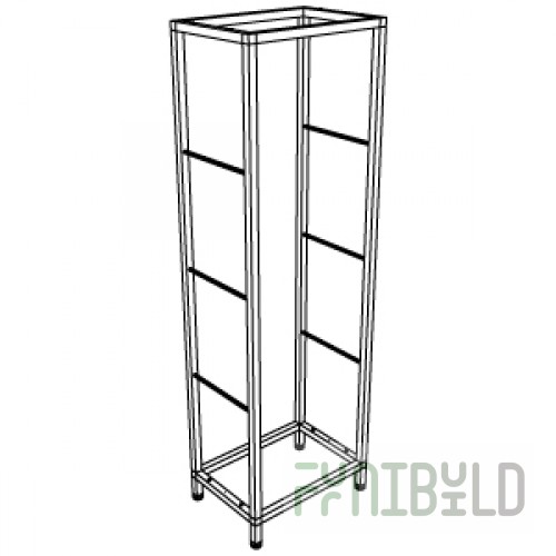 Frame of the rack satin 500x350x1620 (pipe 25x25)