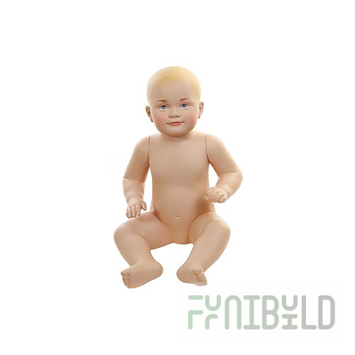 Baby 2 - Child mannequin, sculptural (with make-up)
