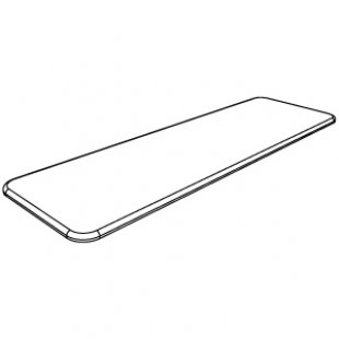 Shelf MDF leatherette 1200x448x16