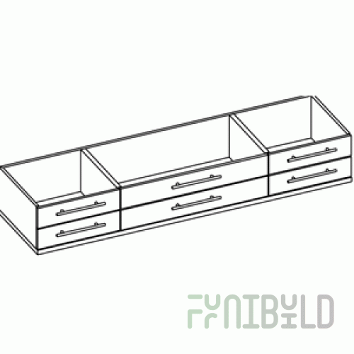 Octava 012 - Storage unit with drawers for Octava.008
