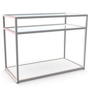 NK 304.GL \ 3-tier counter with transparent shelves L1200