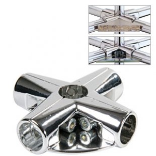 UNO 011 \ Corner connector 5 pipes with 1 shelf