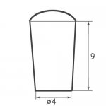 TH-4 - Plug for hook diameter 4mm