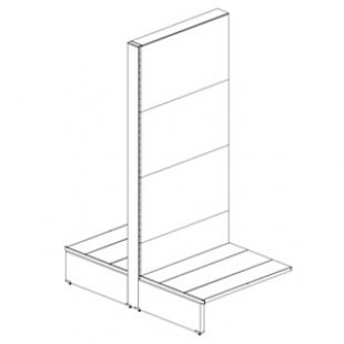 Island shelving (gondola) without shelves