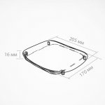 Rectangular coin box 170x205 in, transparent