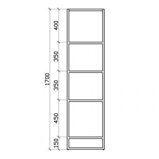 Unit 10A \ Shelf frame with 4 shelves