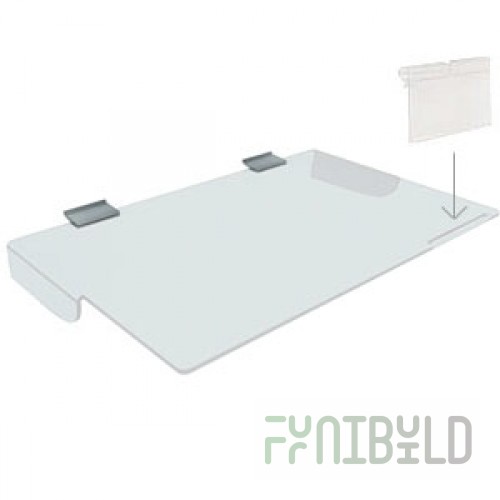 Acrylic shelf for price tag holder DRA