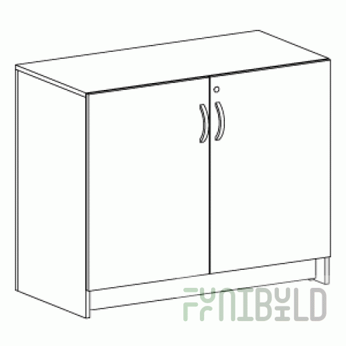 Cabinet with doors and a lock