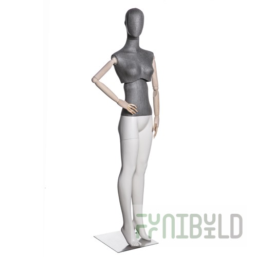 Atelier F-02 - Female mannequin (with movable torso, wooden arms)
