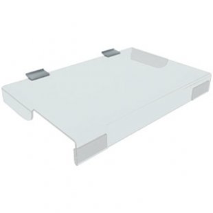 Acrylic shelf with price tag holder