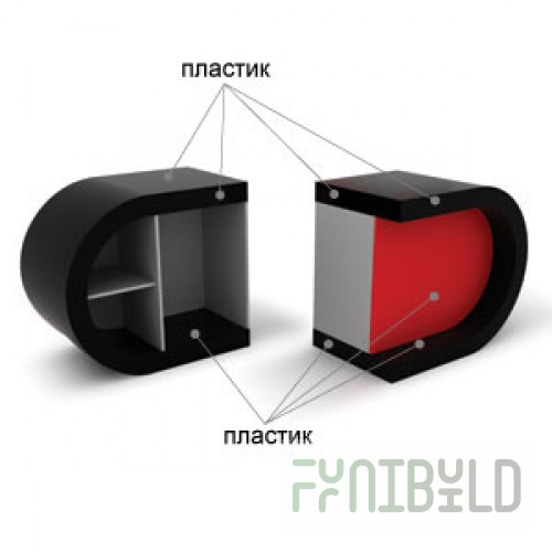 Semicircular module, far left