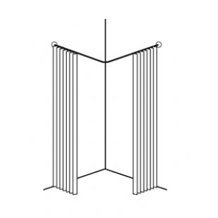 Hs 013 \ Corner fitting room without curtains
