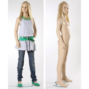 Young 12 \ Child mannequin, flesh-colored, 12 years old