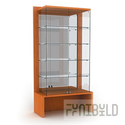 OVG100-VA - Showcase with shelves and back wall made of frosted plexiglass