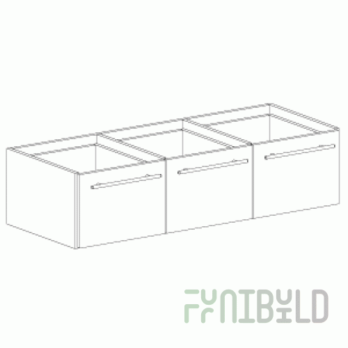 ELG.10.12 - Storage unit with 3 vertical drawers