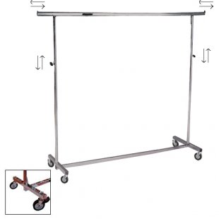 ST 063 \ Folding clothes hanger with reinforced wheels d-80 in