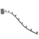 Wall-mounted clothing brackets, fitting room arcs
