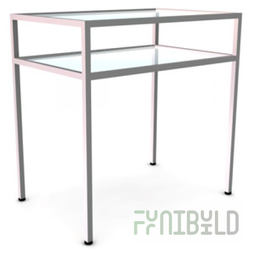 NK 302.GL - 2-tier counter with transparent shelves L900