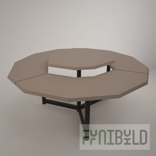 Two-tier demonstration table (MDF with leatherette)