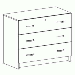Pedestal with drawers