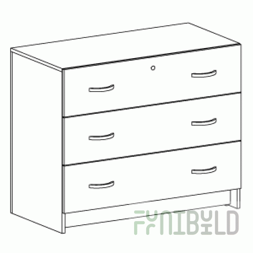 Pedestal with drawers