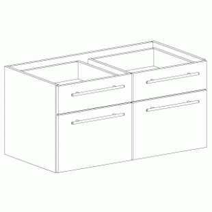 ELG \ Storage unit with 2 drawers and 2 doors